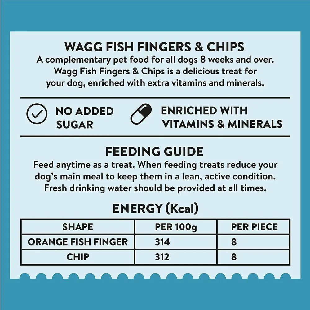 Wagg 125g Fish Fingers & Chips Dog Treats