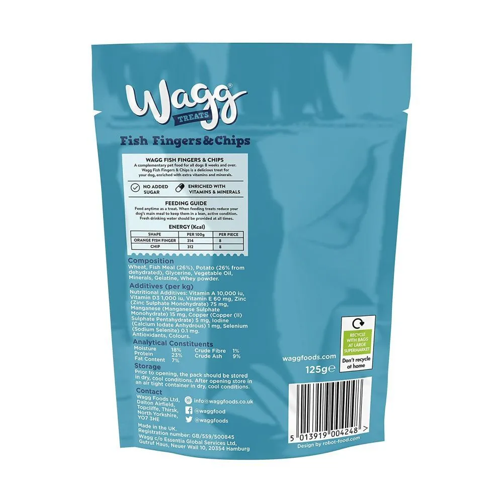 Wagg 125g Fish Fingers & Chips Dog Treats