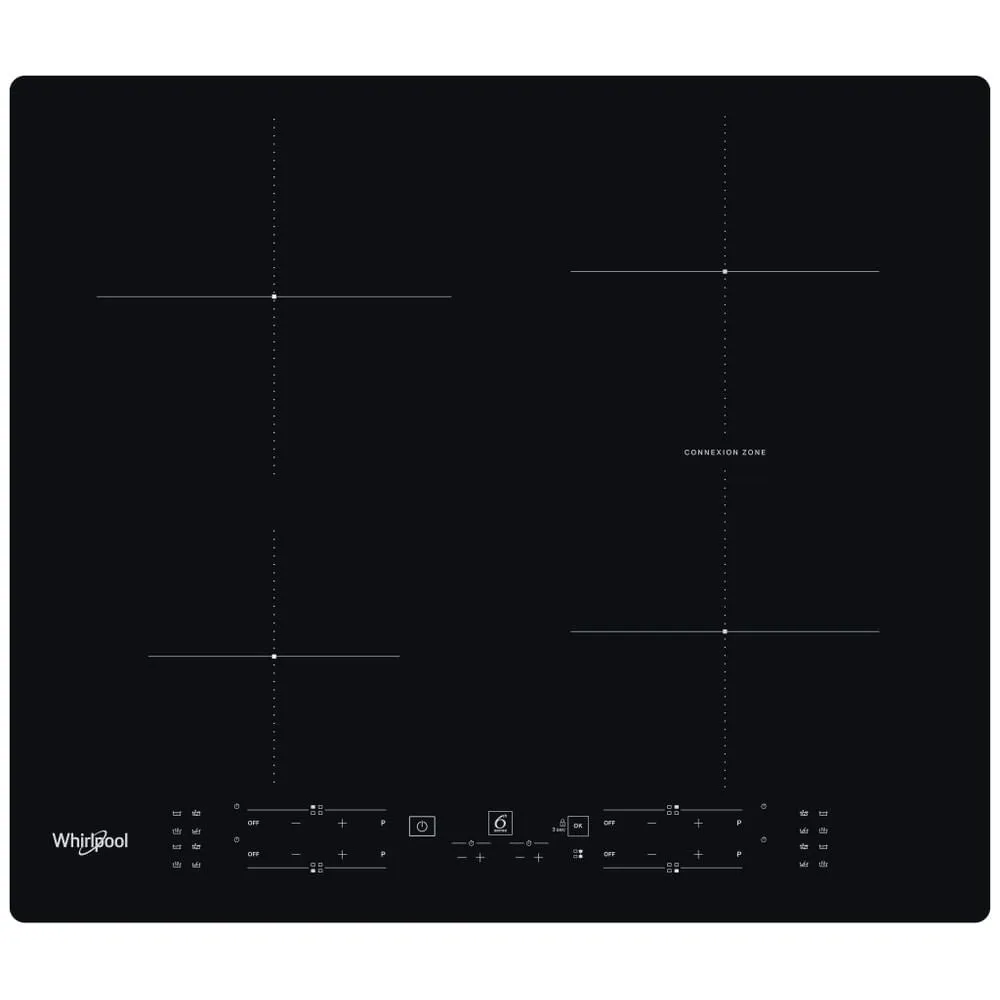 Whirlpool Wb B8360 Ne Black Built-In 59 Cm Zone Induction Hob 4 Zone(S)