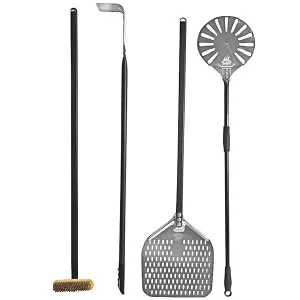 WPPO WKPA-01 Wood Fire Pizza Oven 4-Piece Utensil Kit